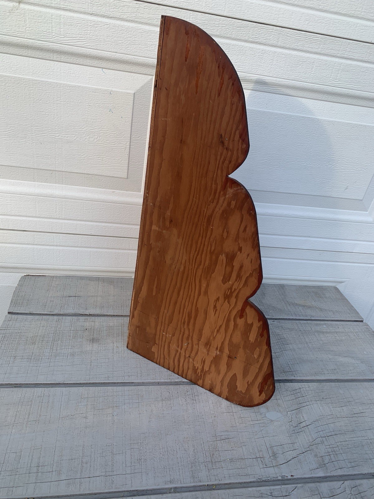 Vintage Wood Corner Shelf 2 Tier Freestanding Rustic Cottage Decor Plywood 25.5”