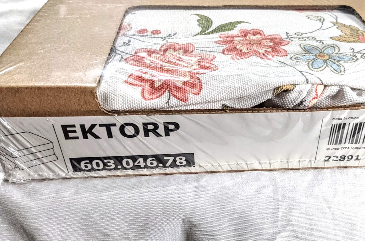 Ikea EKTORP Footstool / Ottoman Cover Slipcover VIDESLUND MULTICOLOR New SEALED!