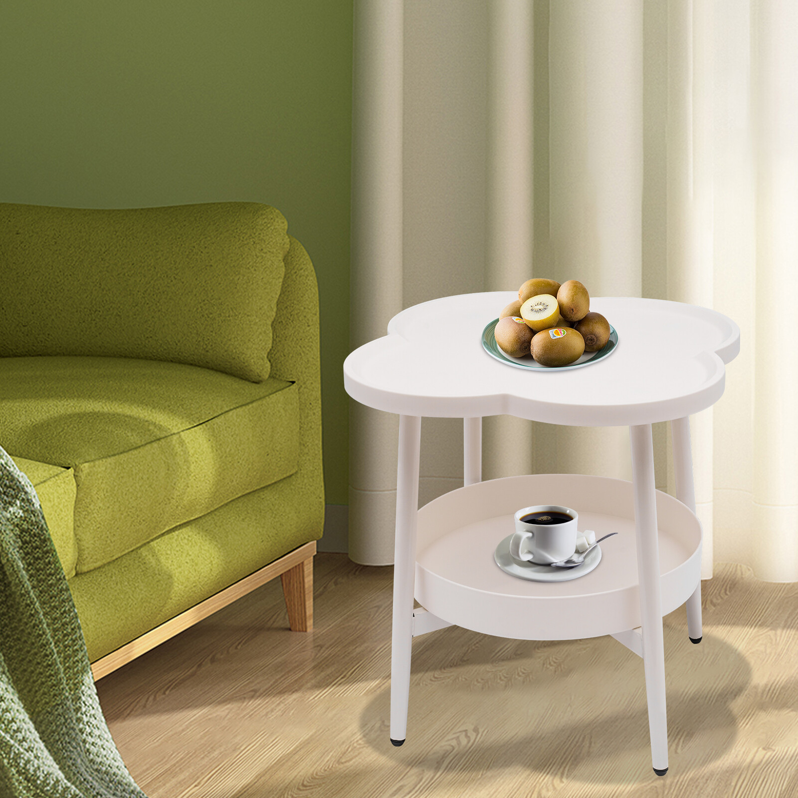 Office Floor Mount End Table Home Coffee Table Sofa Side Snack Table      US