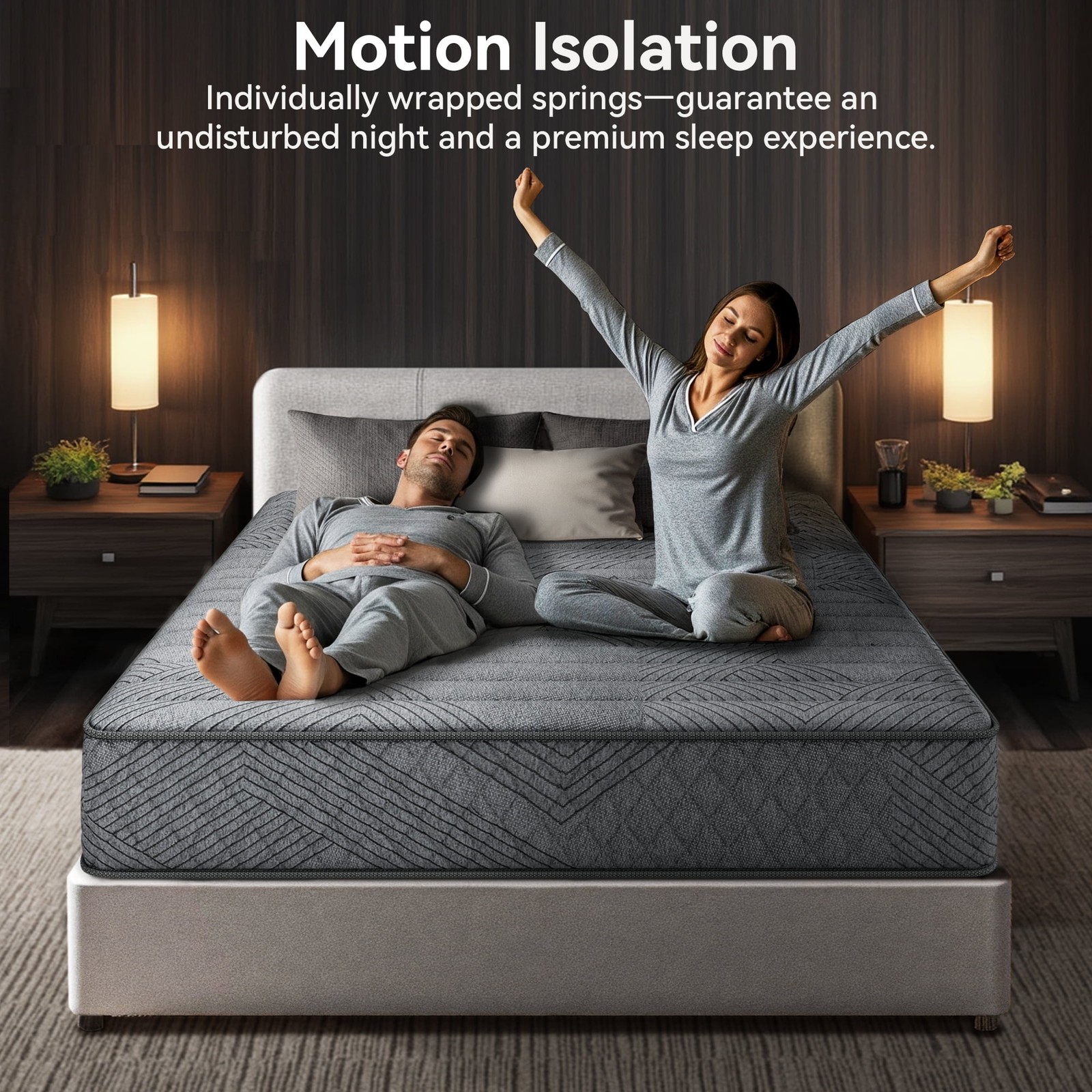 Liboria POSMOND 12 inch Hybrid Mattress with Cooling Gel Memory Foam in a Box,