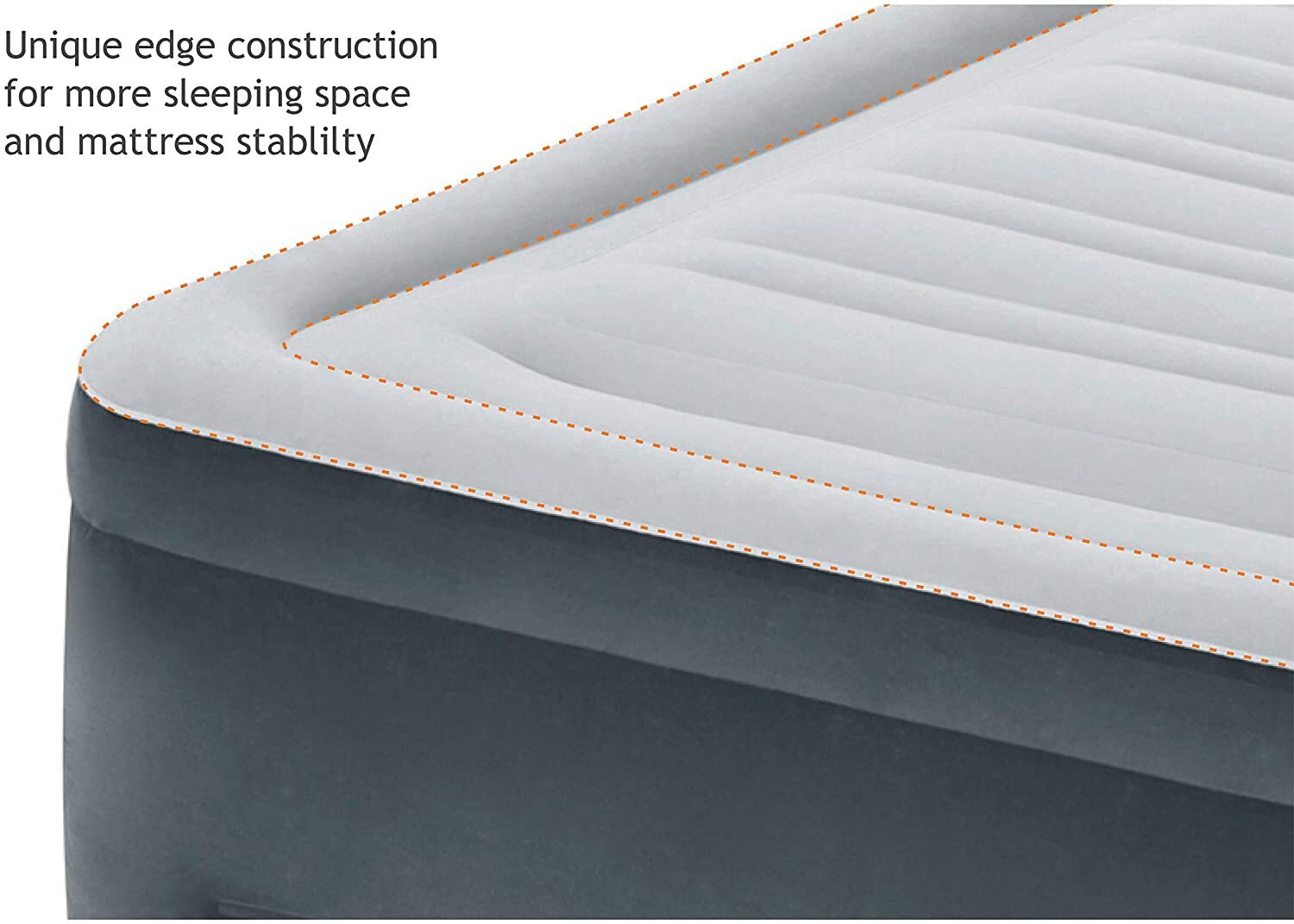 Intex Comfort Dura-Beam Plush Airbed Mattress with Built-In Pump – Twin Size