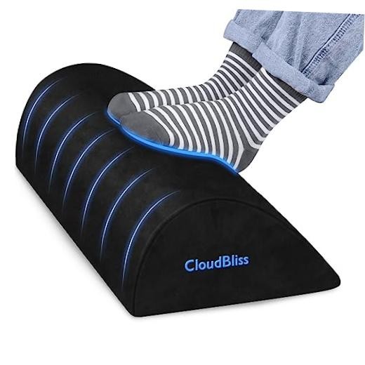 Foot Rest for Under Desk at Work,Office Desk Accessories with Soft Large Black