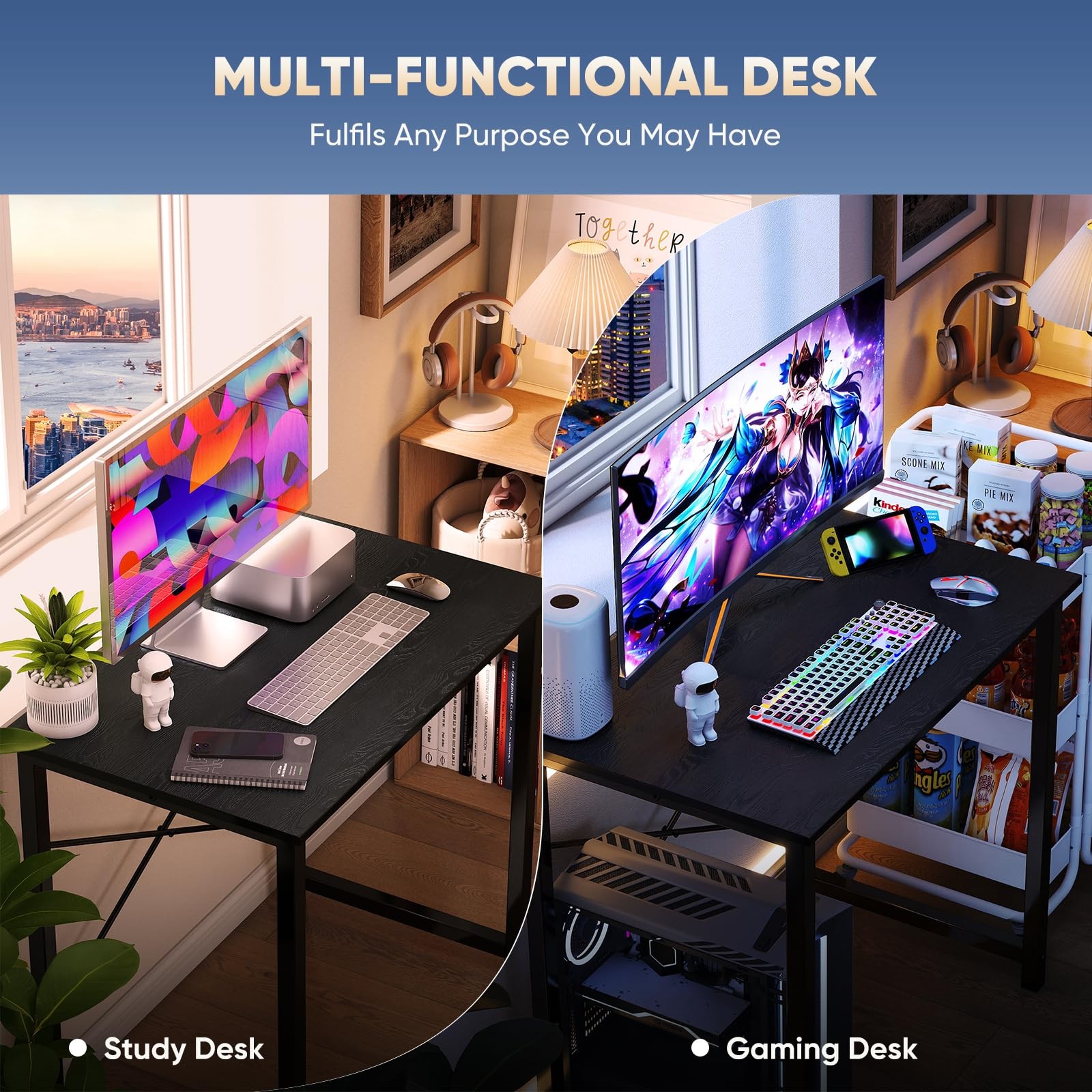 31 Inch Small Computer Desk Home Office Gaming Writing Bedroom Modern Study