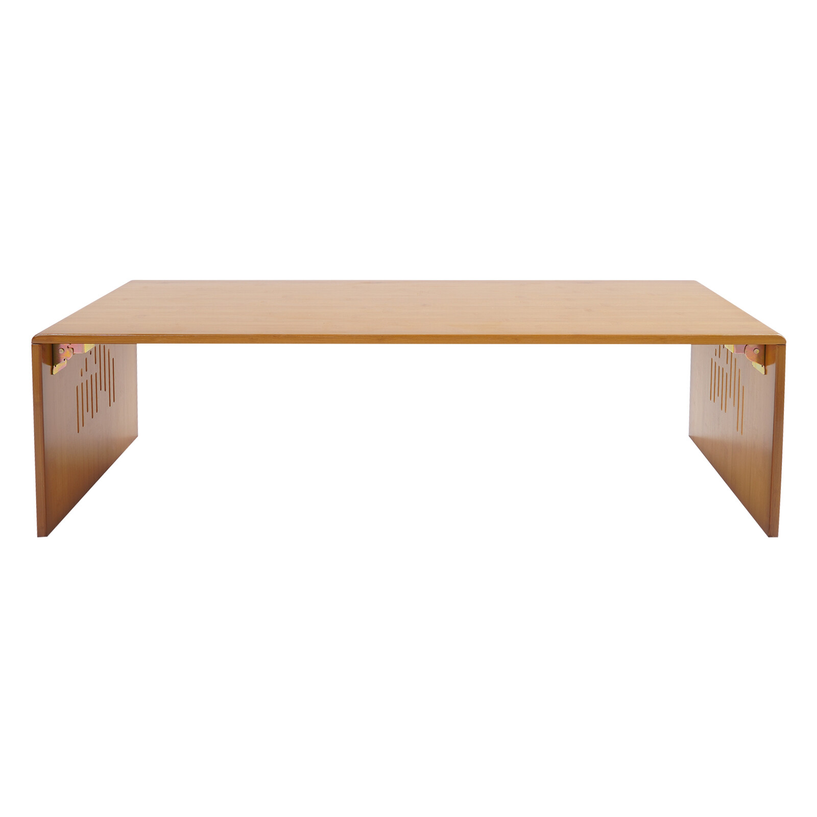 Rectangular Foldable Floor Table Bamboo Folding Coffee Table Without Assembly US