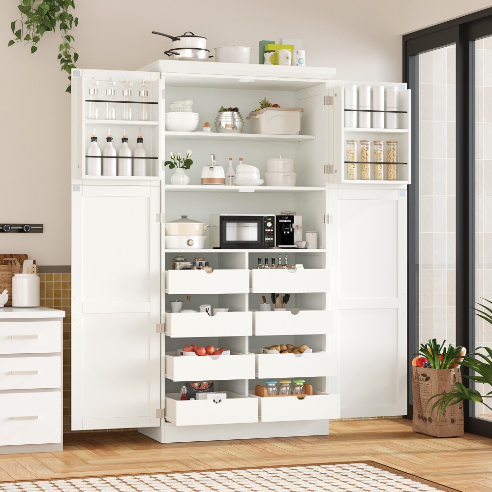 35.5×17.6×70.9inch Freestanding Kitchen Pantry Cabinet, Tall Storage Cabinet