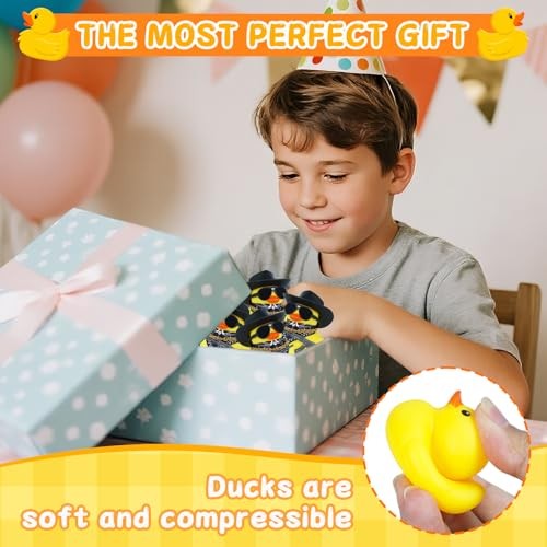 1pc Black Gangster Rubber Duck Car Accessories with Cowboy Hat, Sunglasses,