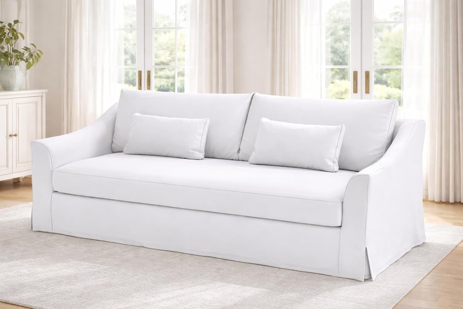 Heavy Cotton Farlov Sofa Cover Width: 86″ Compatible with IKEA Slipcover | Heavy