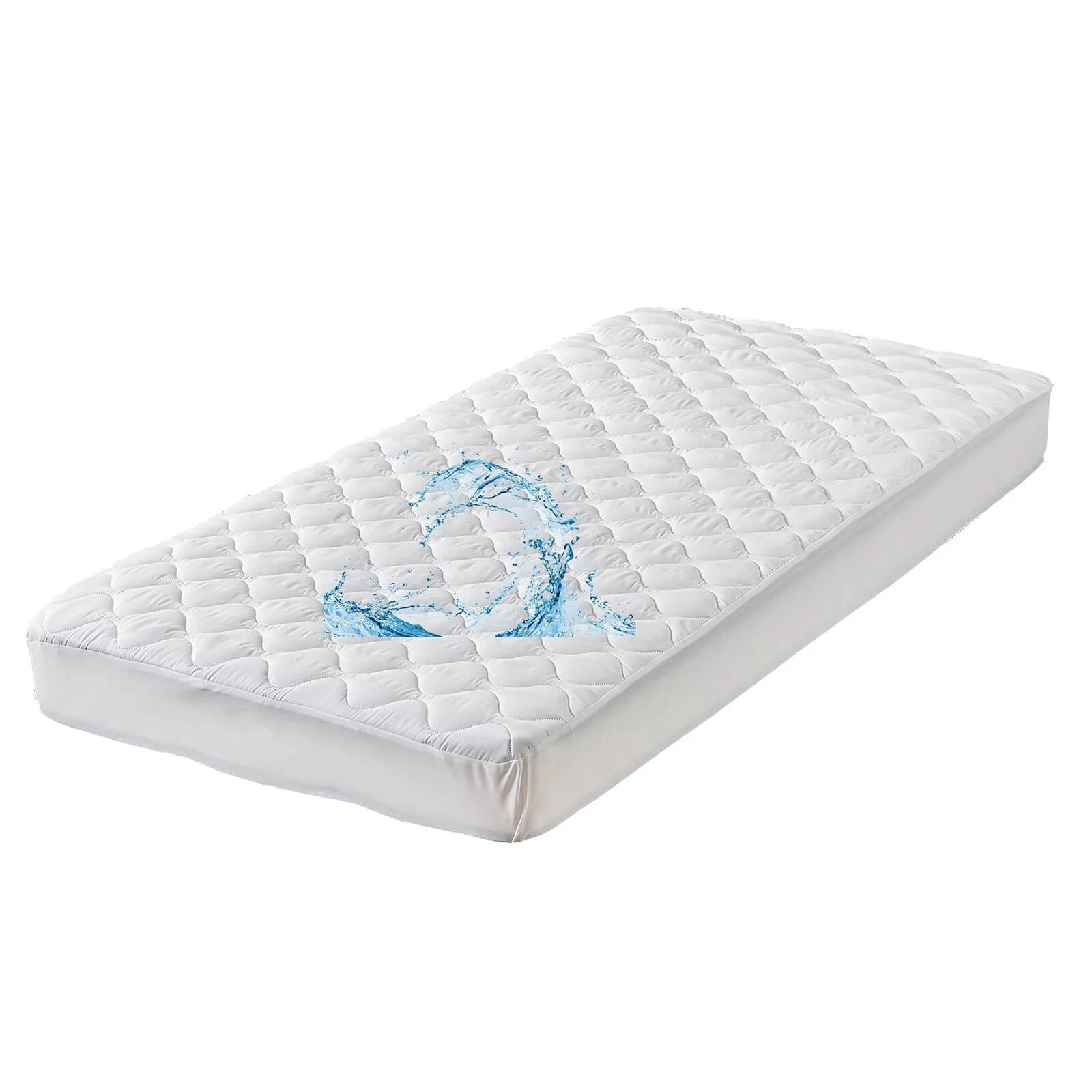 Waterproof Quilted RV Bunk Mattress Bunk=Narrow Twin (30×75), White