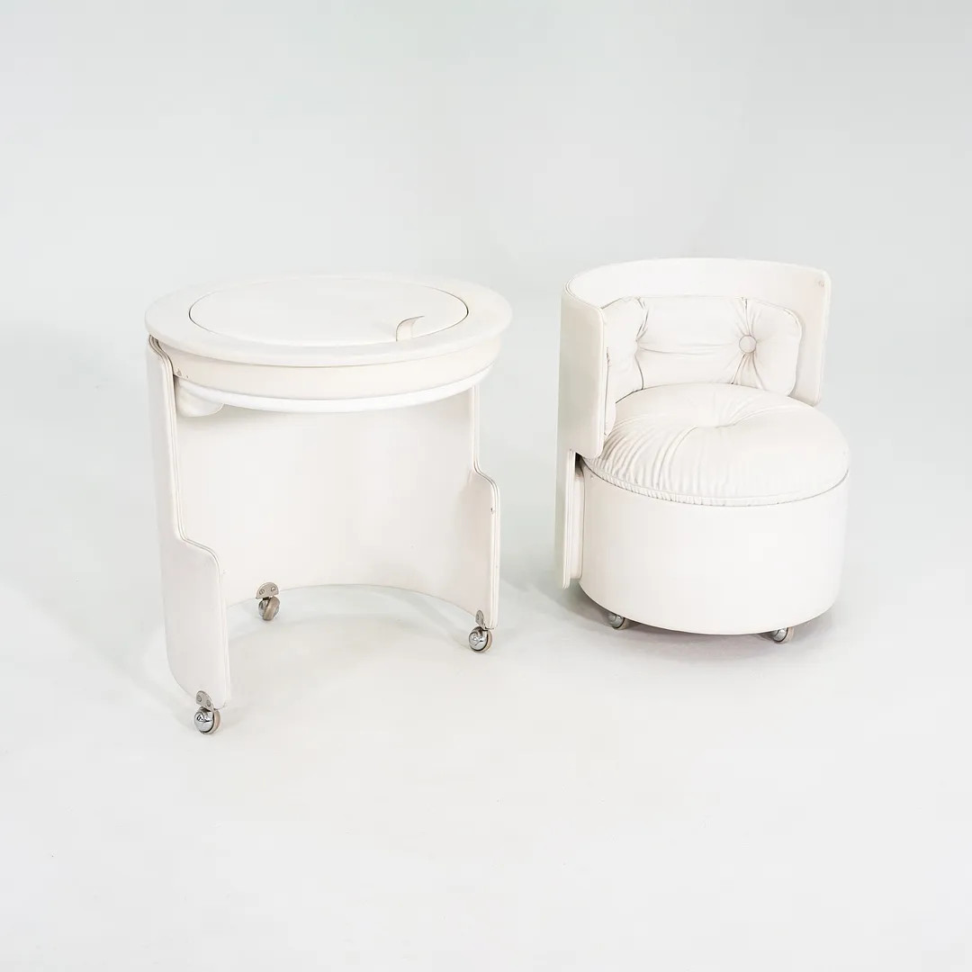 1970s Luigi Massoni for Poltrona Frau Modular ‘Dilly Dally’ Vanity and Chair