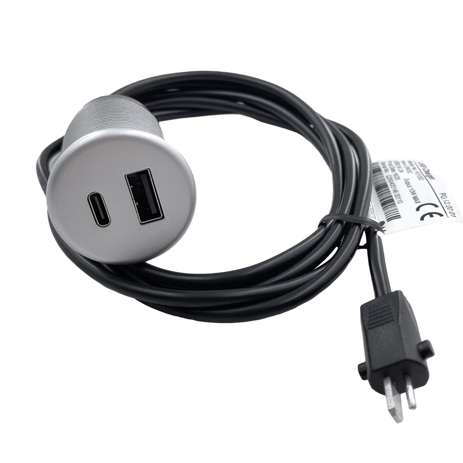 2 Pin Male Plug PO.13.02.01 USB A C Outlet Socket for Power Recliner Bed Sofa