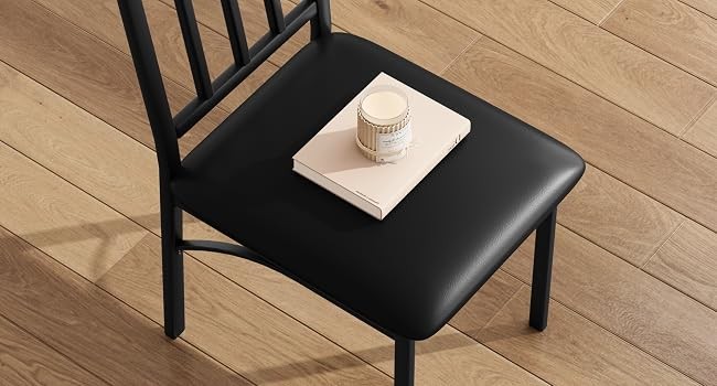 Dining Table Set for 4, Kitchen Table Set of 4 with Upholstered Cushion Chairs,