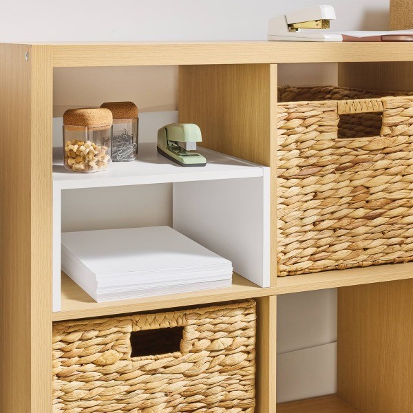 13″ Cube Accessory with 1 Shelf Insert White – Brightroom