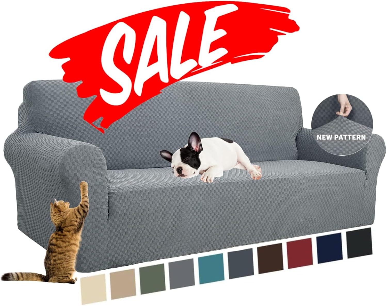Couch Cover Latest Jacquard Design High Stretch Sofa Covers for 3 Cushion Couch,