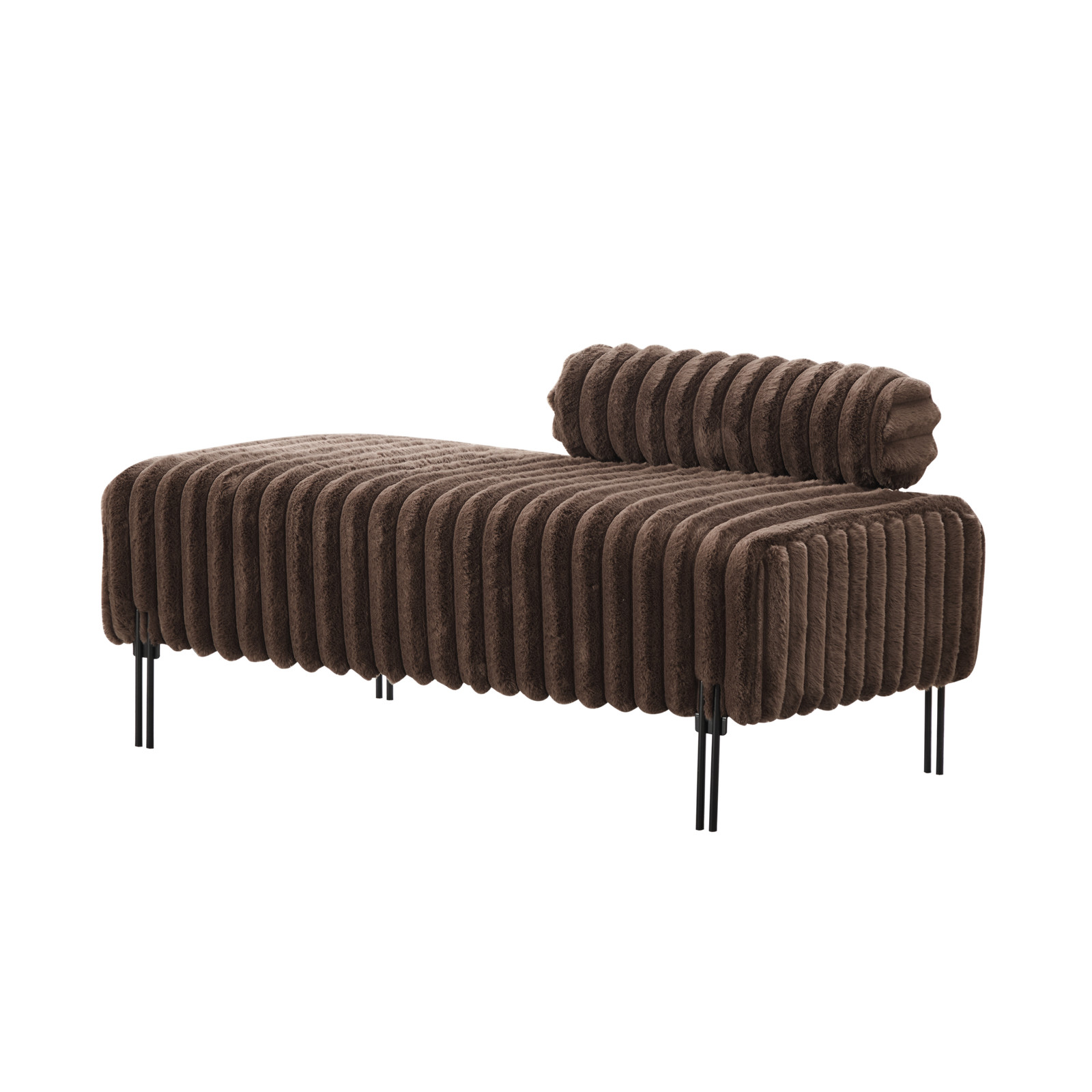 49.6″ Wide Upholstered Mini Loveseat with Metal Legs, 2-Seater Small Sofa End of