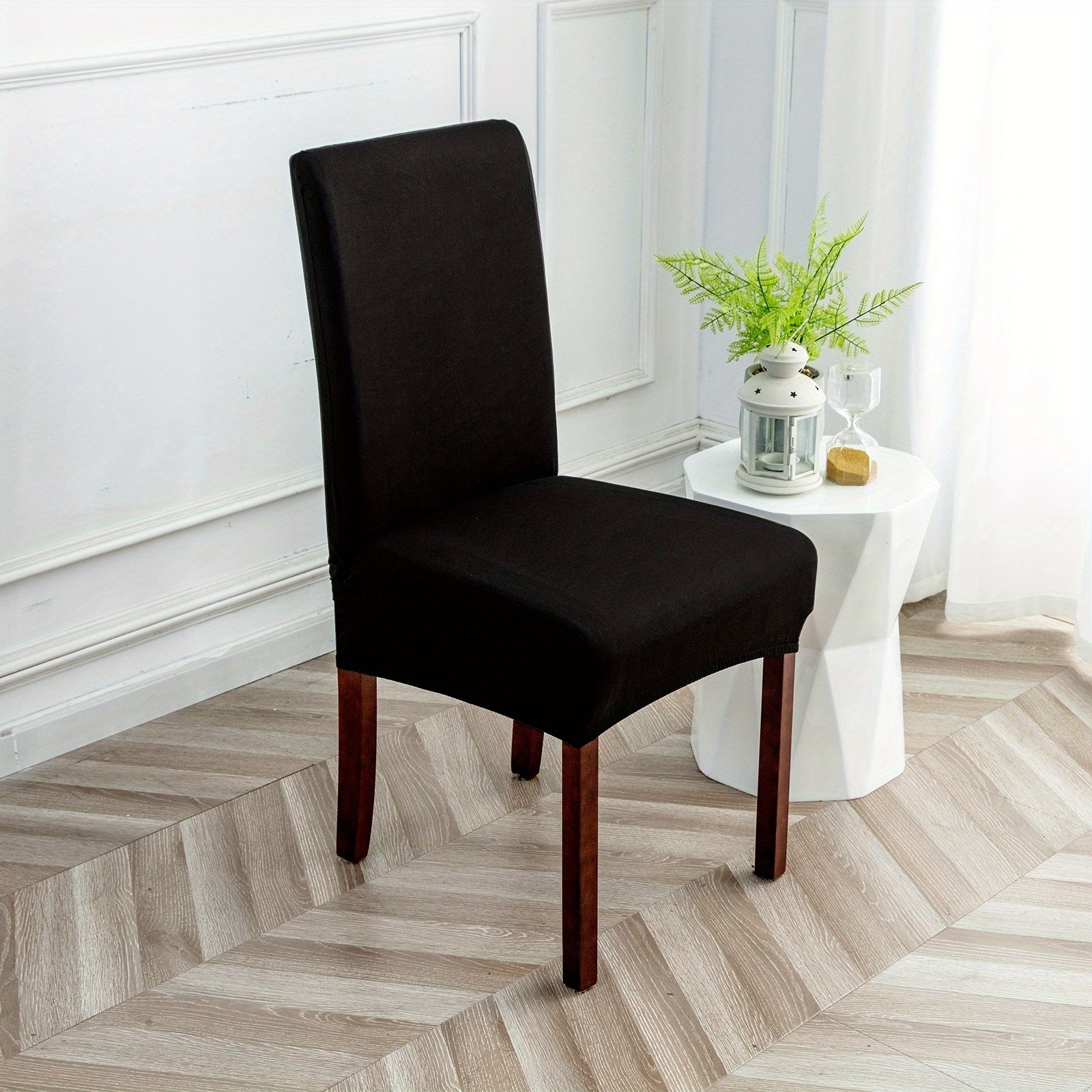 4/6 pieces of elastic milk silk chair cover decorative protectors for restaurant