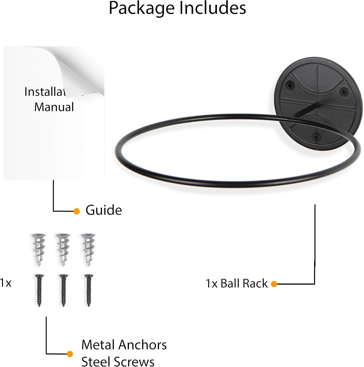Universal Wall Rack for Basketballs, Soccer Balls & More – Durable Storage
