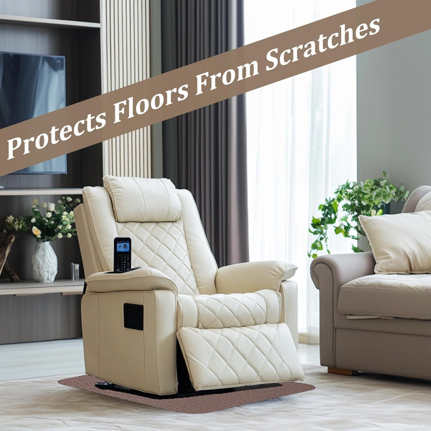 Recliner Pads for Hardwood Floors, Under Recliner Mat Floor Protectors Furnit…