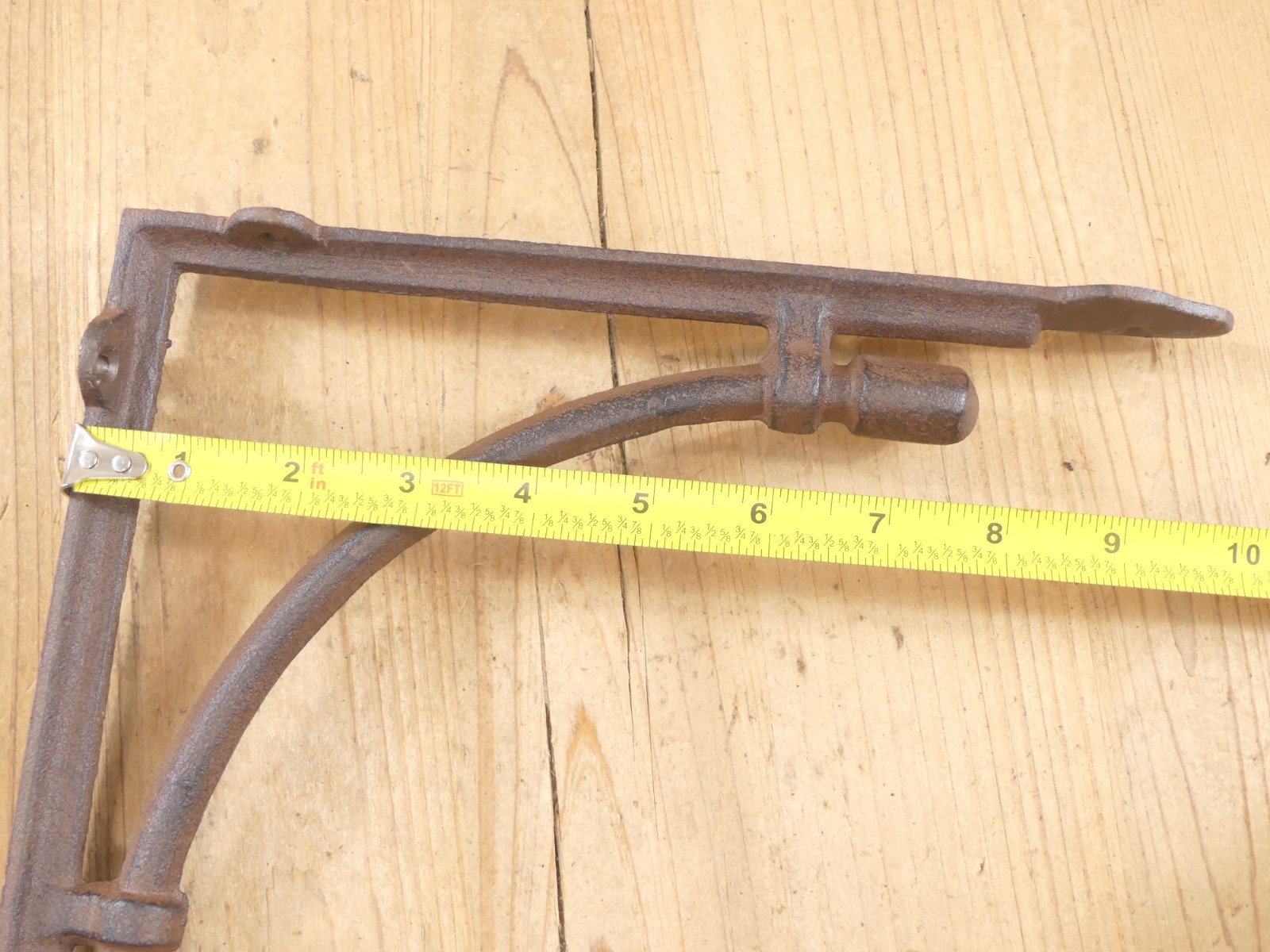 2 LARGE Shelf Brackets Corbels Wall Cast Iron Rustic Farmhouse 10″ X 10″ !!