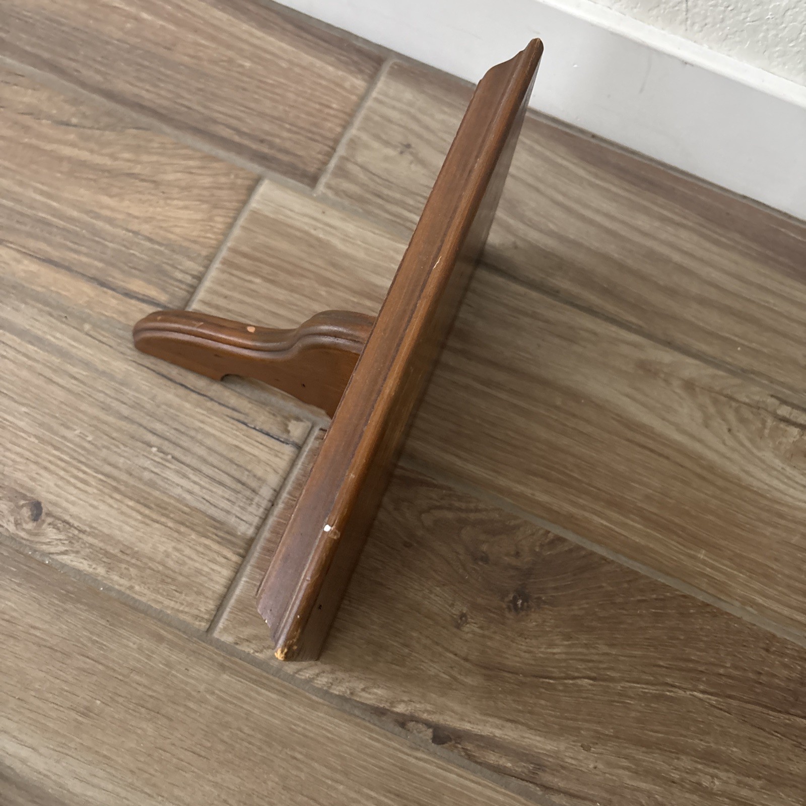 Vintage Solid Wood Wall Shelf Open Face Mid Century Style 12″ Wide
