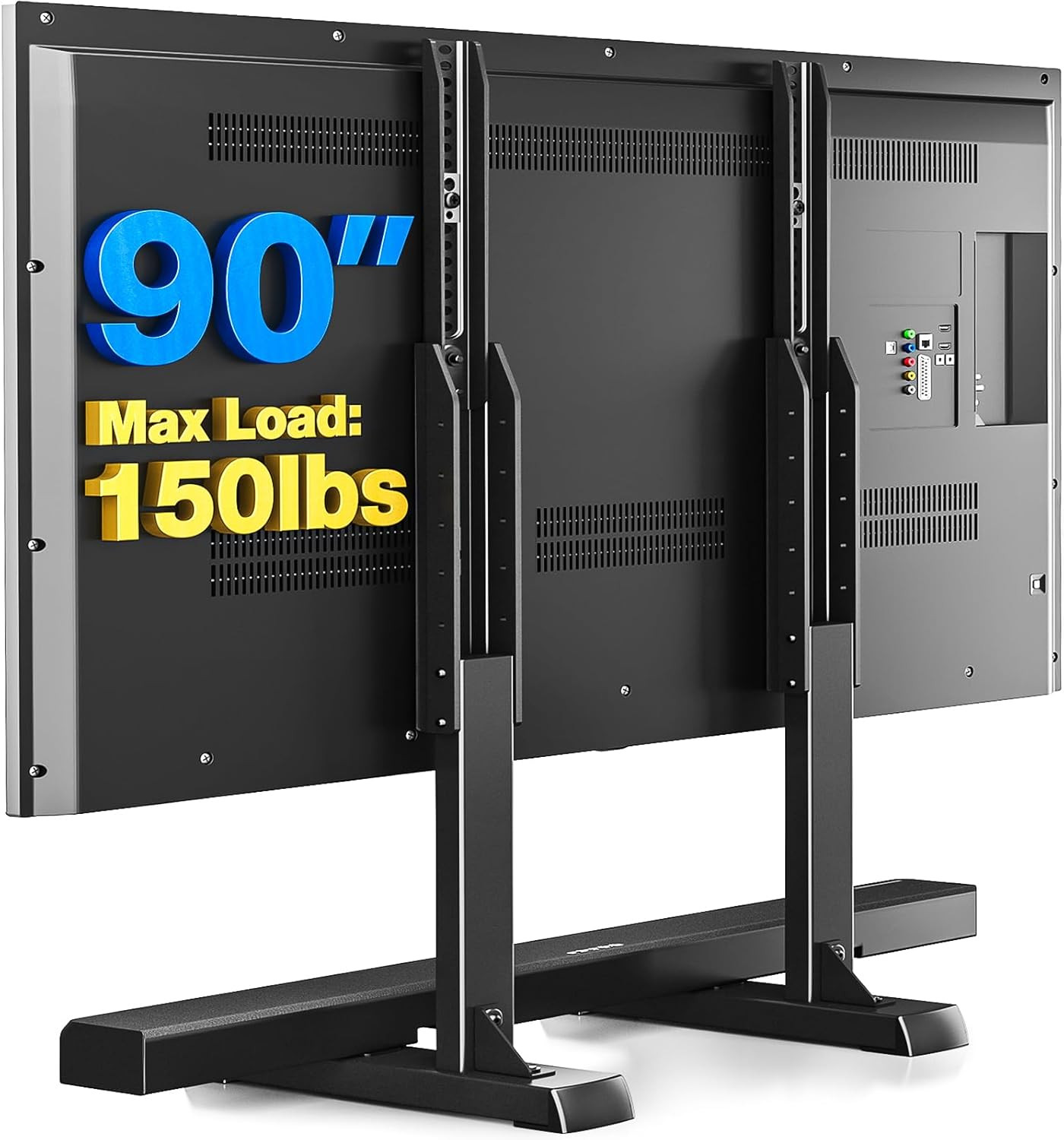 Rfiver Table Top TV Stand with Height Adjustable TV Legs, TV Stands Base with Ca