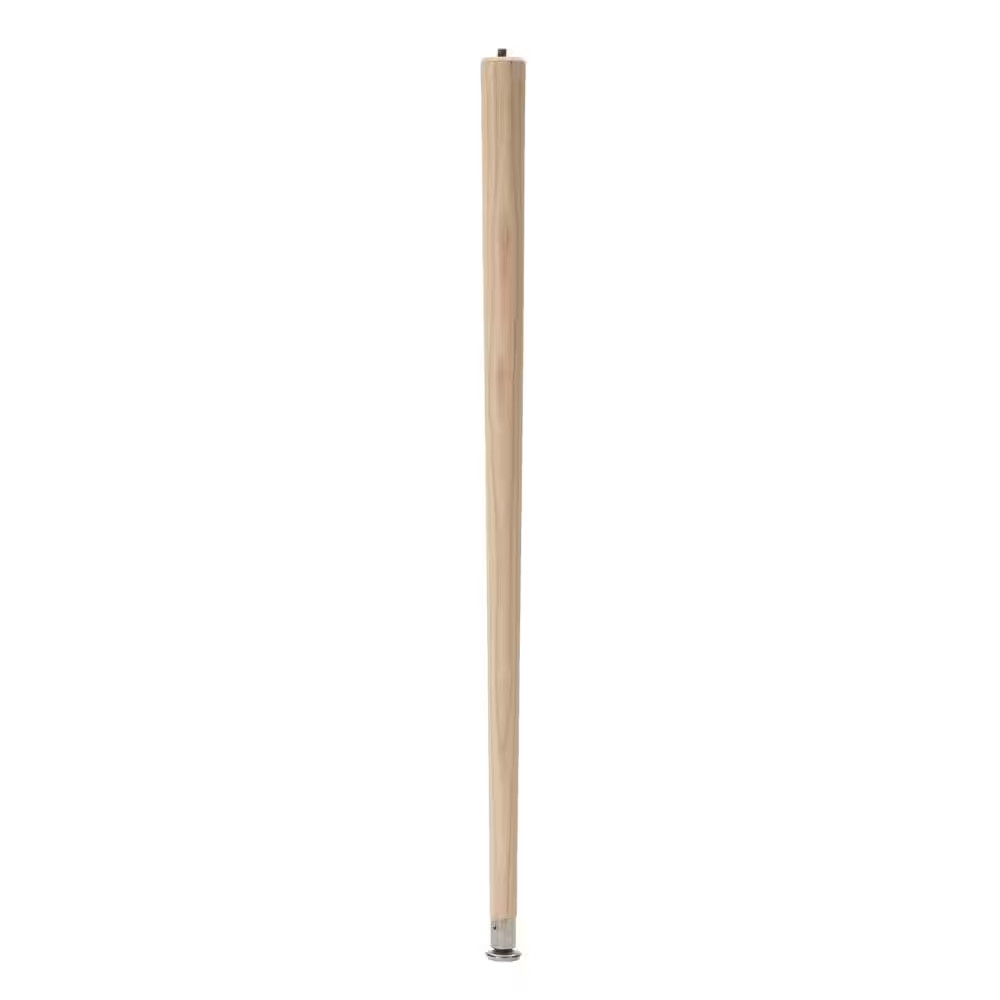 28 In. round Taper Table Leg with Hanger Bolt – 1.5 In. Dia. Tapers to 0.875 In.