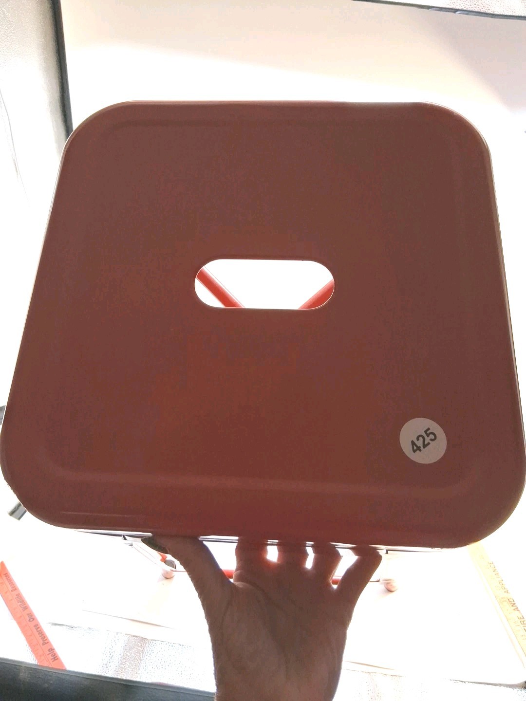 30.5” T Backless Red Metal Restaurant Bar Stool Industrial Style Nwt Look Read