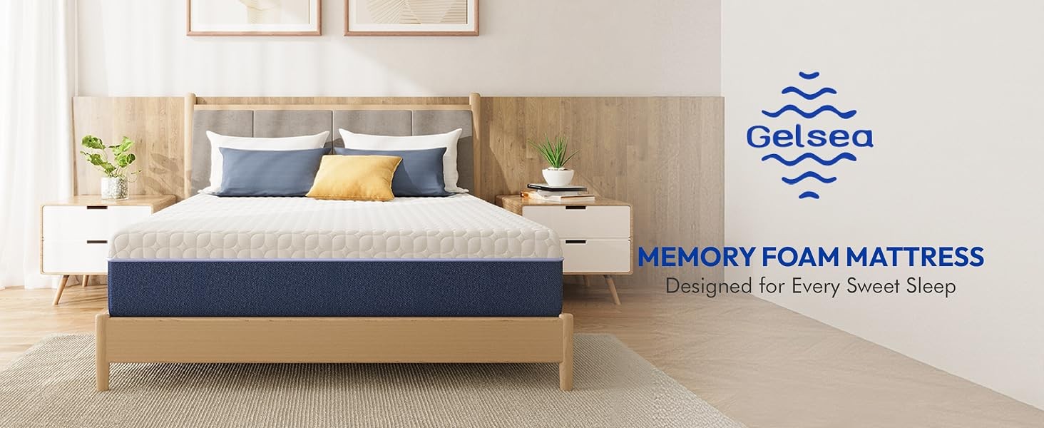 10 Inch Twin Mattress, Medium Plush Gel Memory Foam Mattress in a Box, Pressure