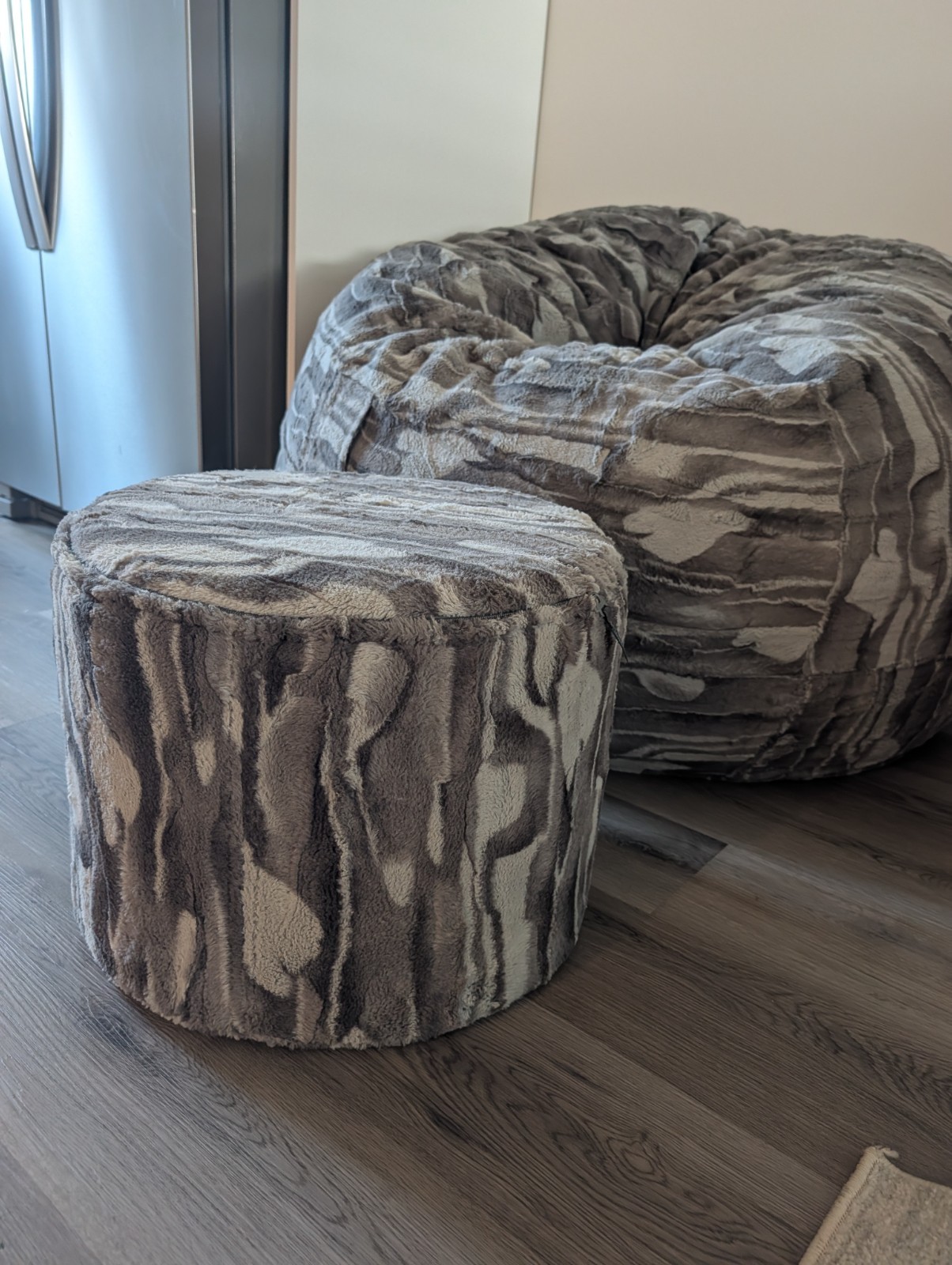 Lovesac silver Liger Phur City Sac & Squattoman Cover Set 2 Pieces