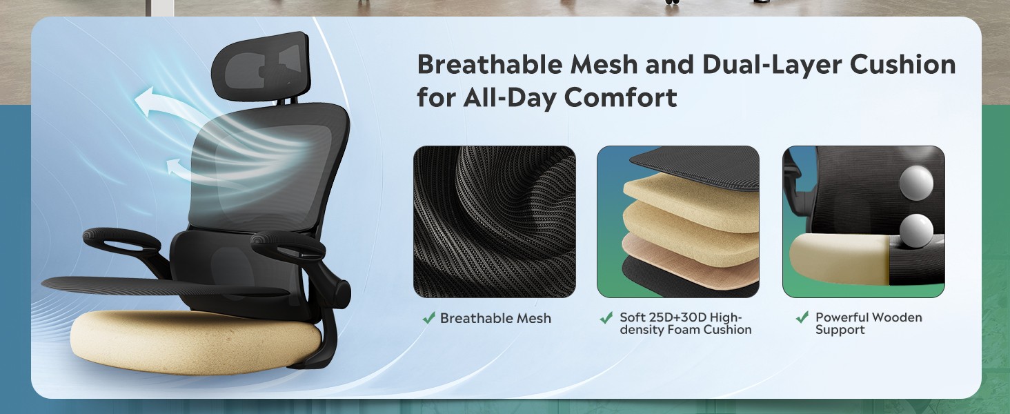Office Chair Big and Tall Reclining Ergonomic Desk Chair for Long