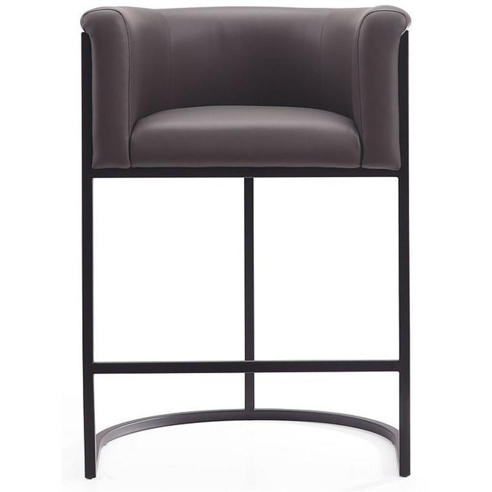 Manhattan Comfort Cosmopolitan 25.5″ Faux Leather Counter Stool in Pebble