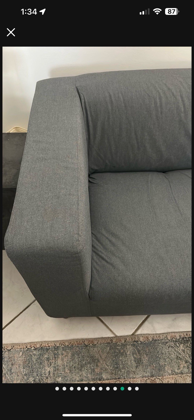 Loveseat Viseel Gray
