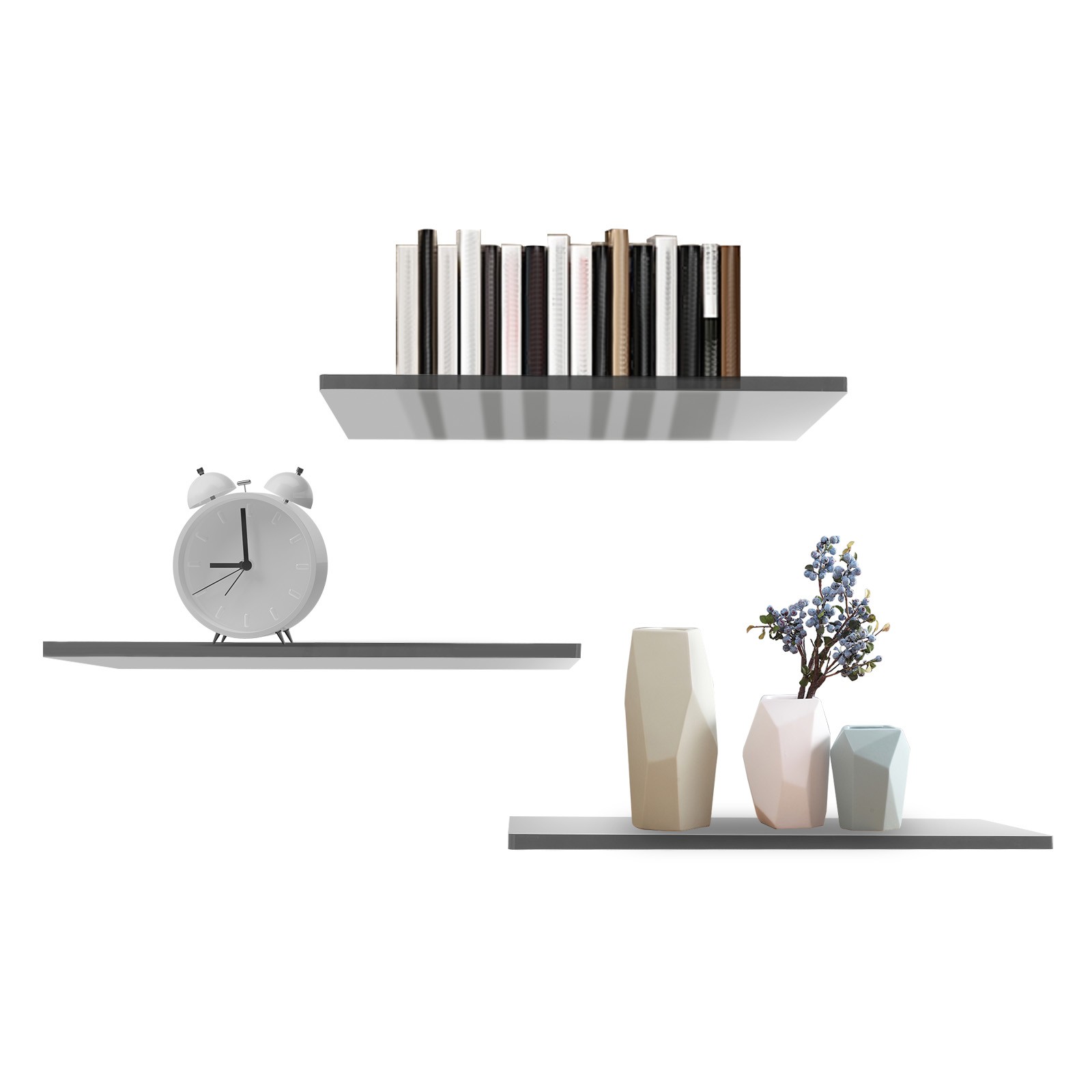 17.5×9.5in Acrylic Floating Shelves Wall Mounted Shelf Floating Shelf Organizer！