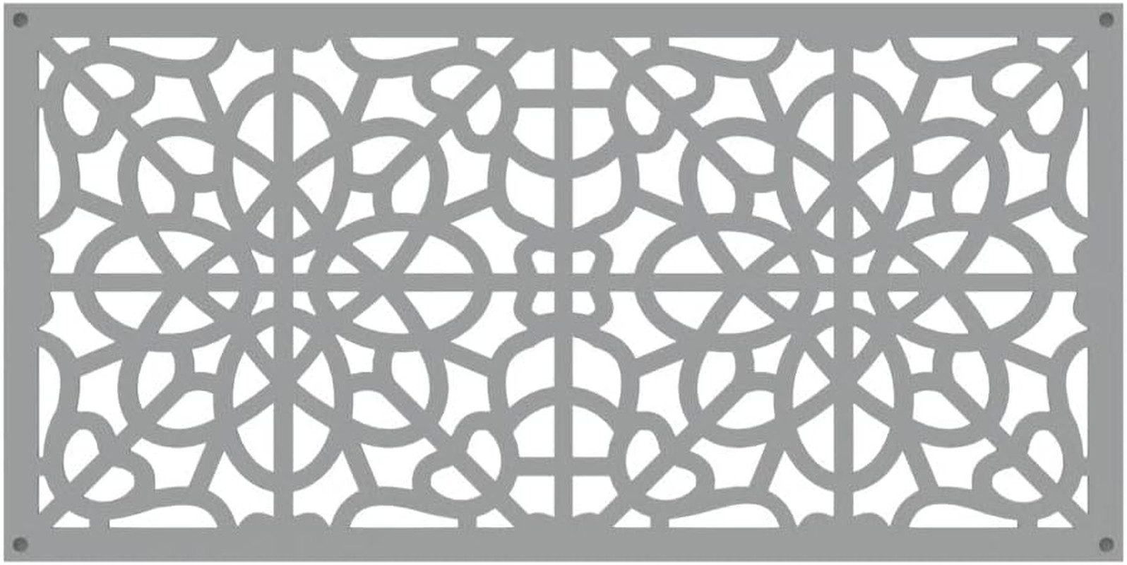 2’X4′ Fretwork Decorative Screen, Gray