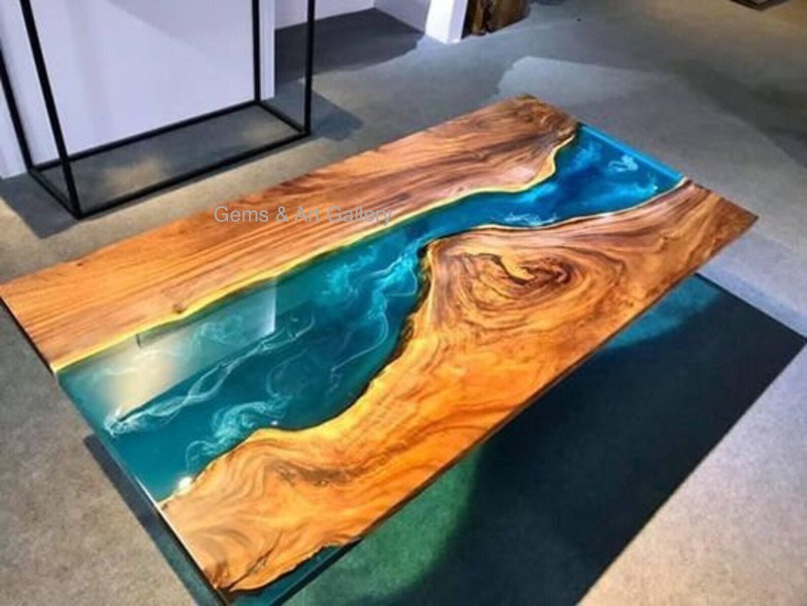 Epoxy Table Top with Acacia Wood | Dining | Coffee Table Top ( Customisable )