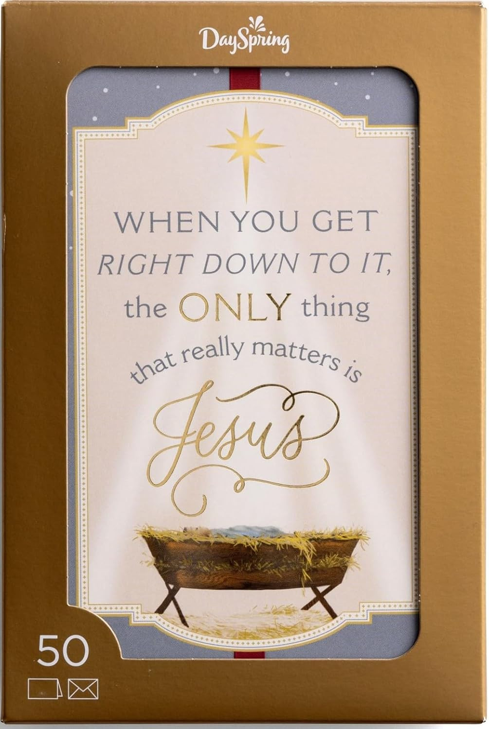 – the Only Thing That Really Matters Is Jesus – 50 Bulk Christmas Boxed Cards &