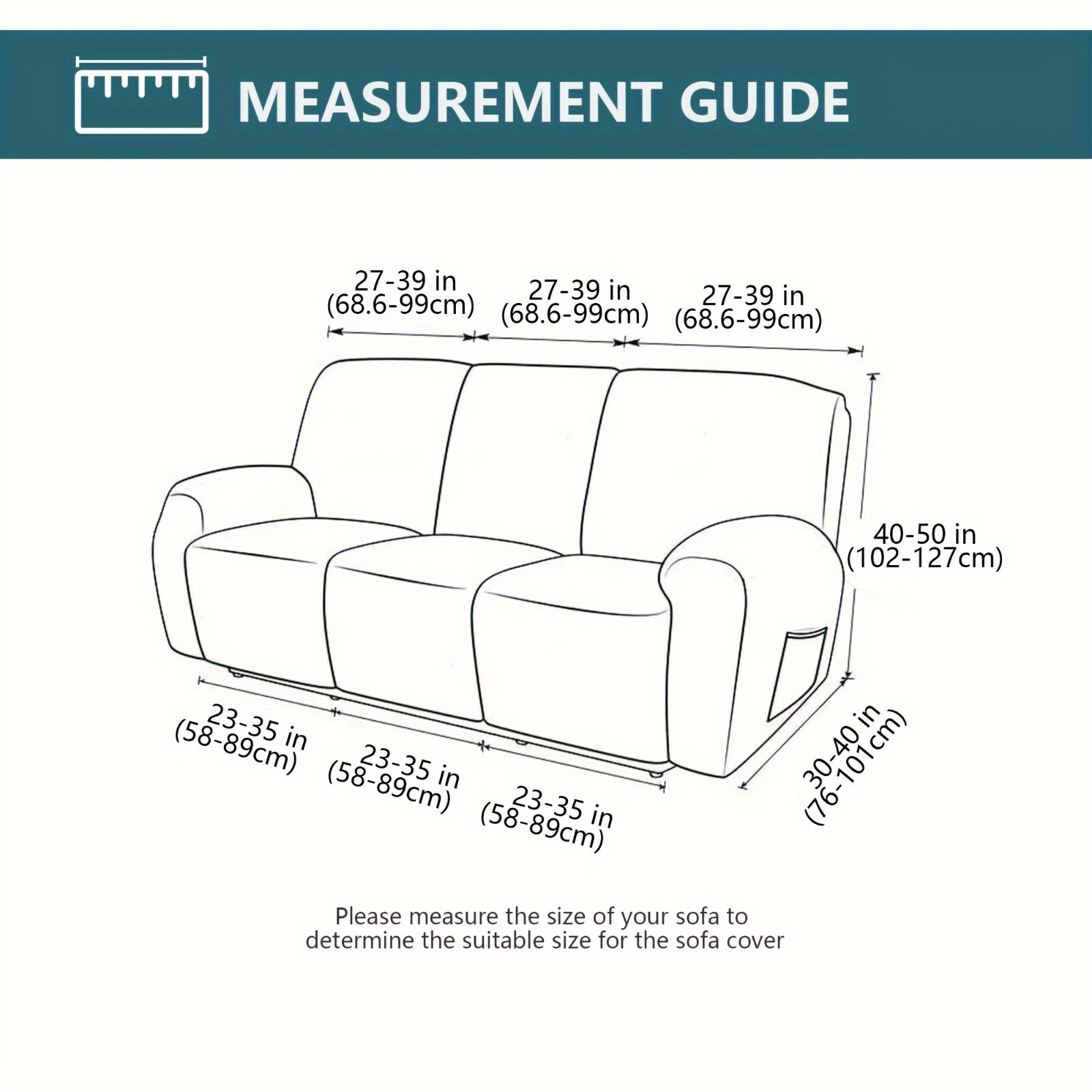 Waterproof Non-Slip Leaf Jacquard Stretch Recliner Sofa Cover Protection