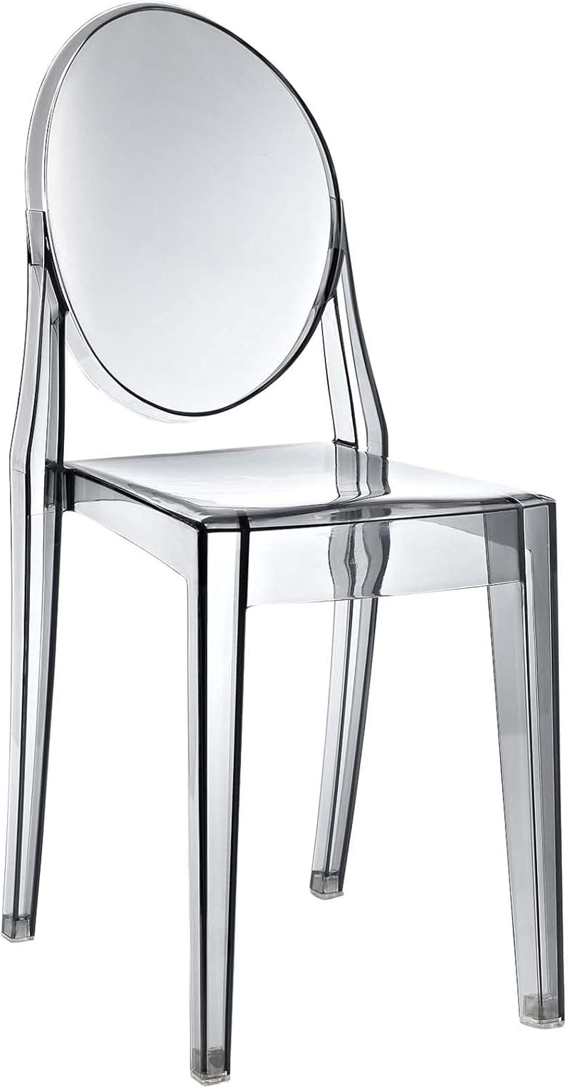 Casper Smoke Acrylic Stacking Chair – Stylish & Fully Assembled Dining Seat