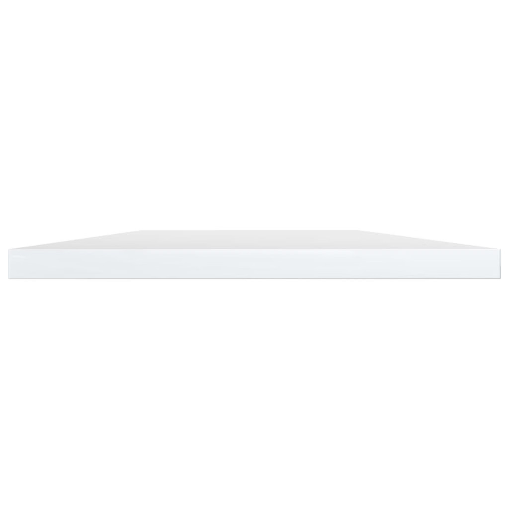 Bookshelf Boards 8 pcs High Gloss White 23.6″x15.7″x0.6″ Engineered Wood