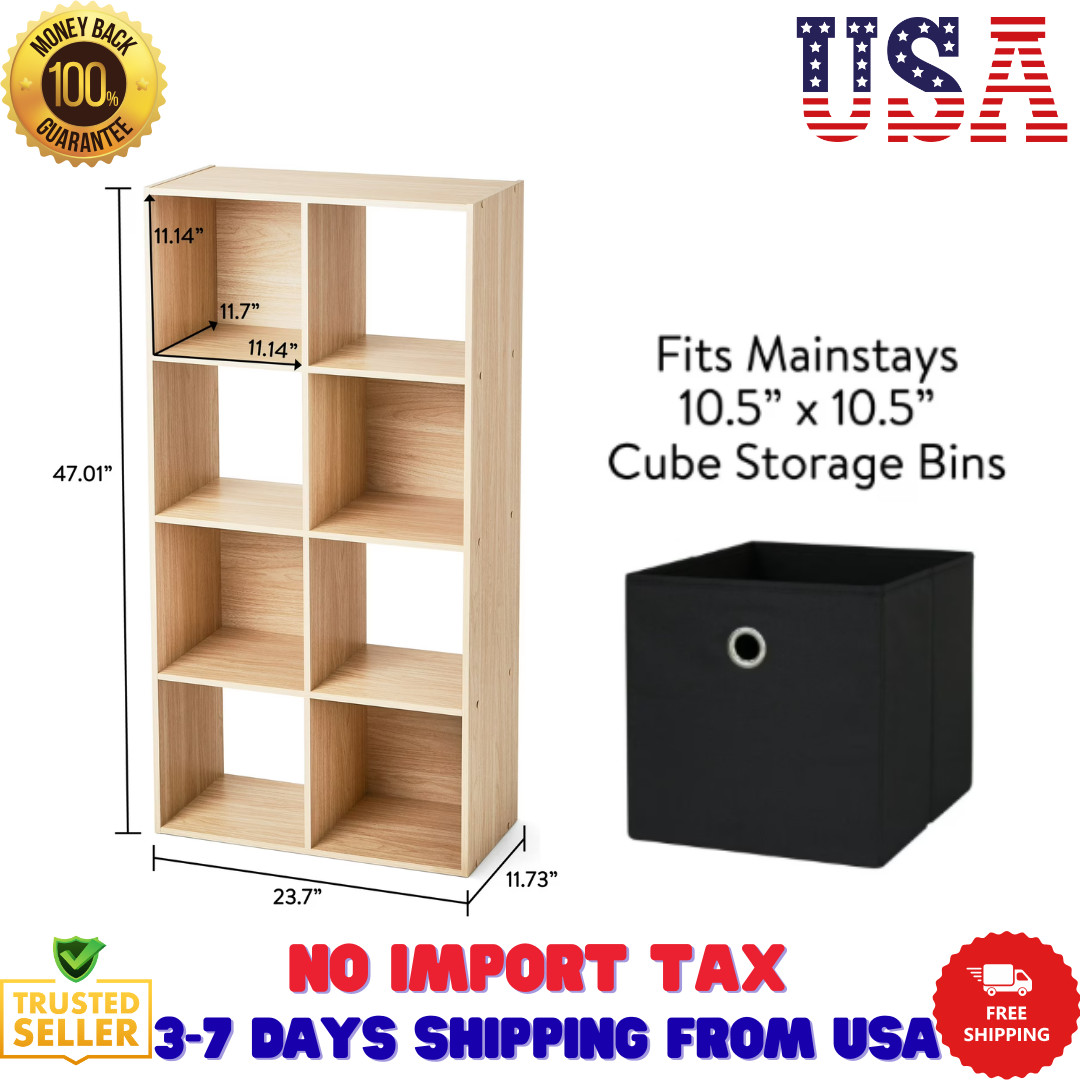 Mainstays 8 Cube Storage Organizer, Spring Pine