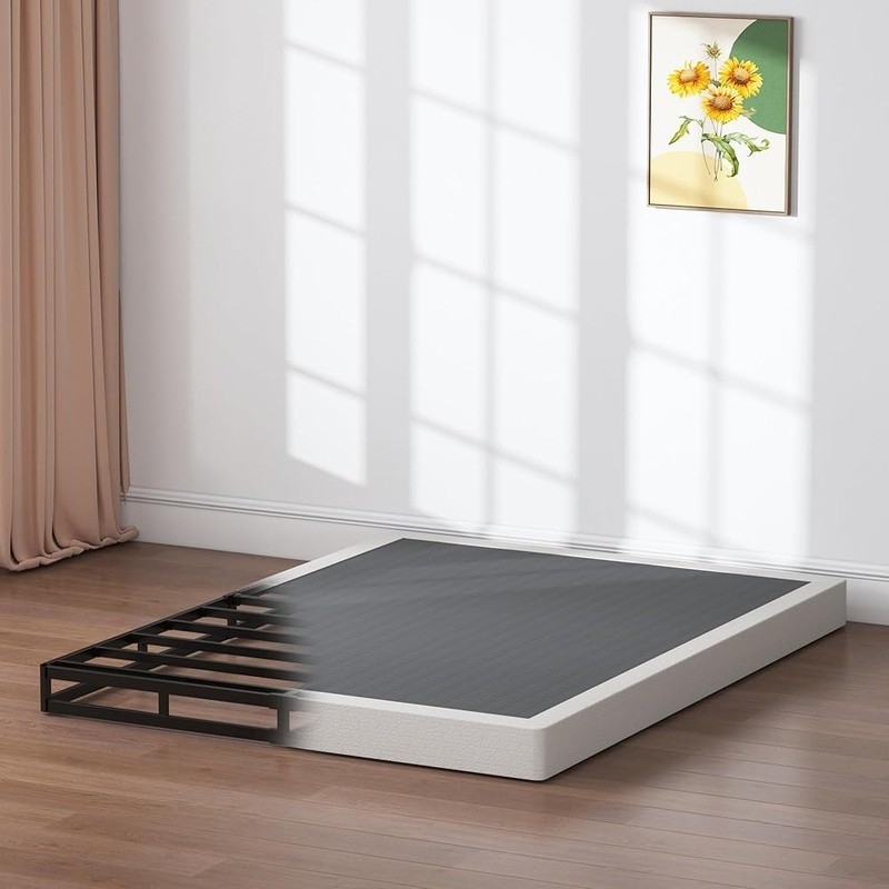 Queen Box Spring Metal Structure Squeak Resistant Easy Assembly Durable Cover US