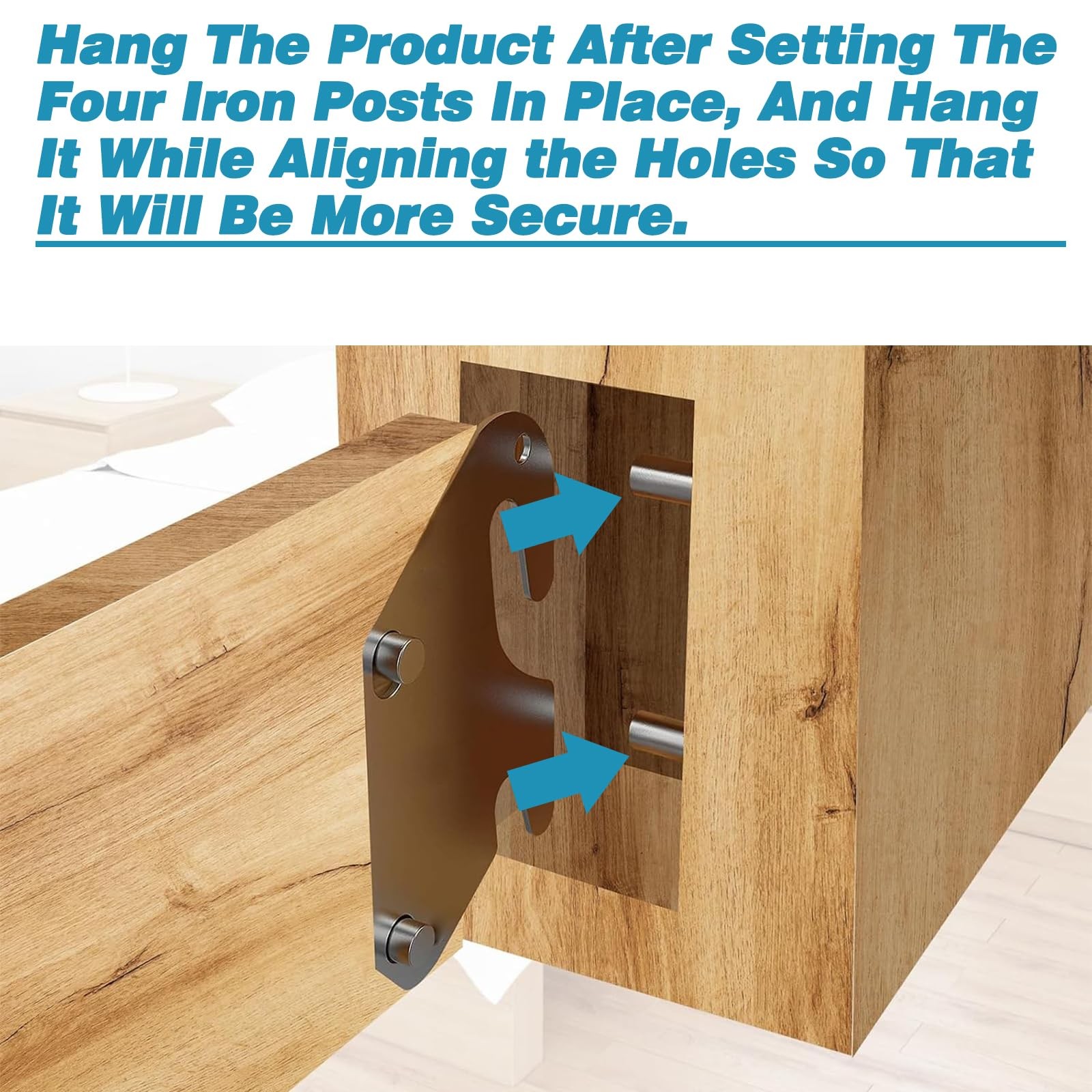 Bed Rail Brackets Bed Frame Hardware Brackets Wood Bed Rail Hook Plates Bed R…