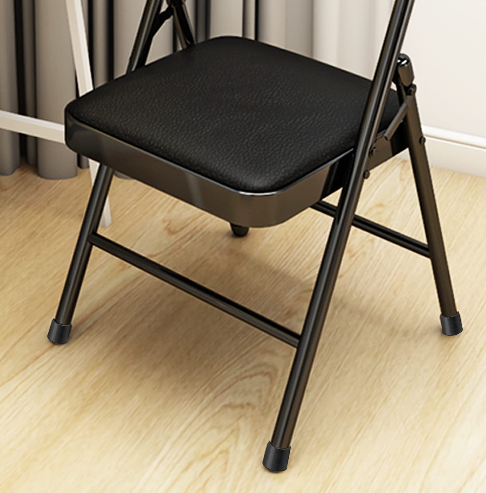 Piutouyar Round PVC Rubber Furniture Covers, 16mm/5/8, Black, 5/8″, Black