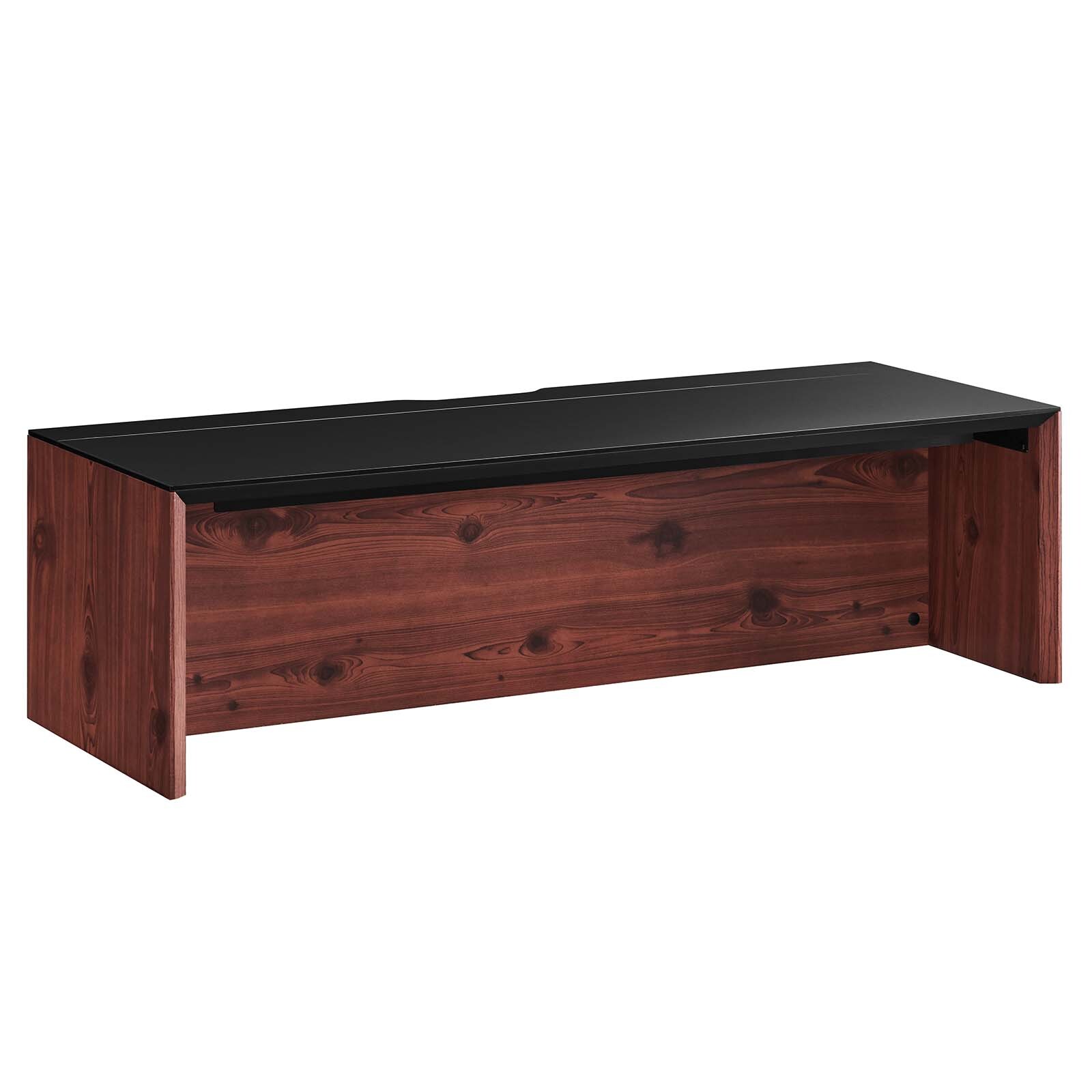 Modway Kinetic 49″ Wall-Mount Home Office Desk in Black Cherry