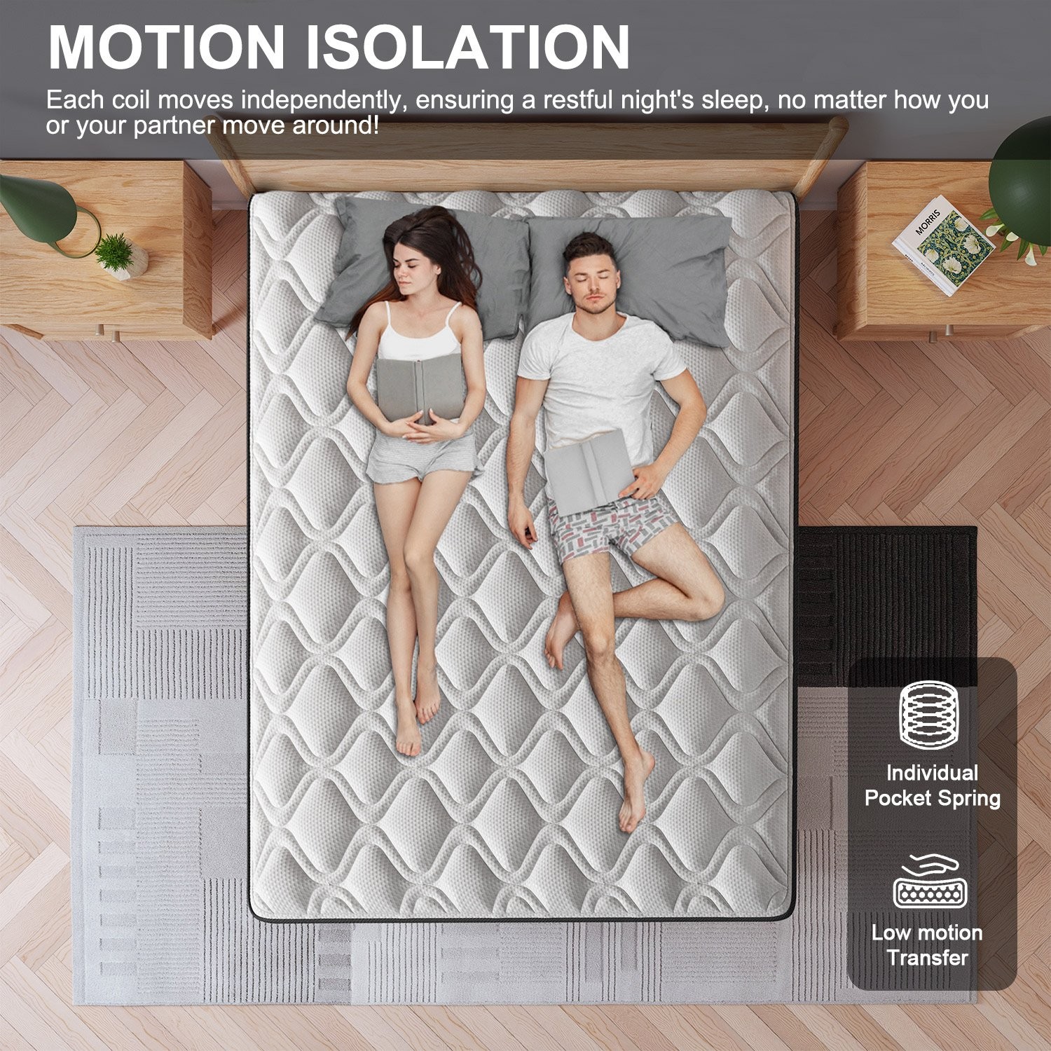 12″ 14″Twin Full Queen King Size Gel Memory Foam Spring Bed Mattress In A Box