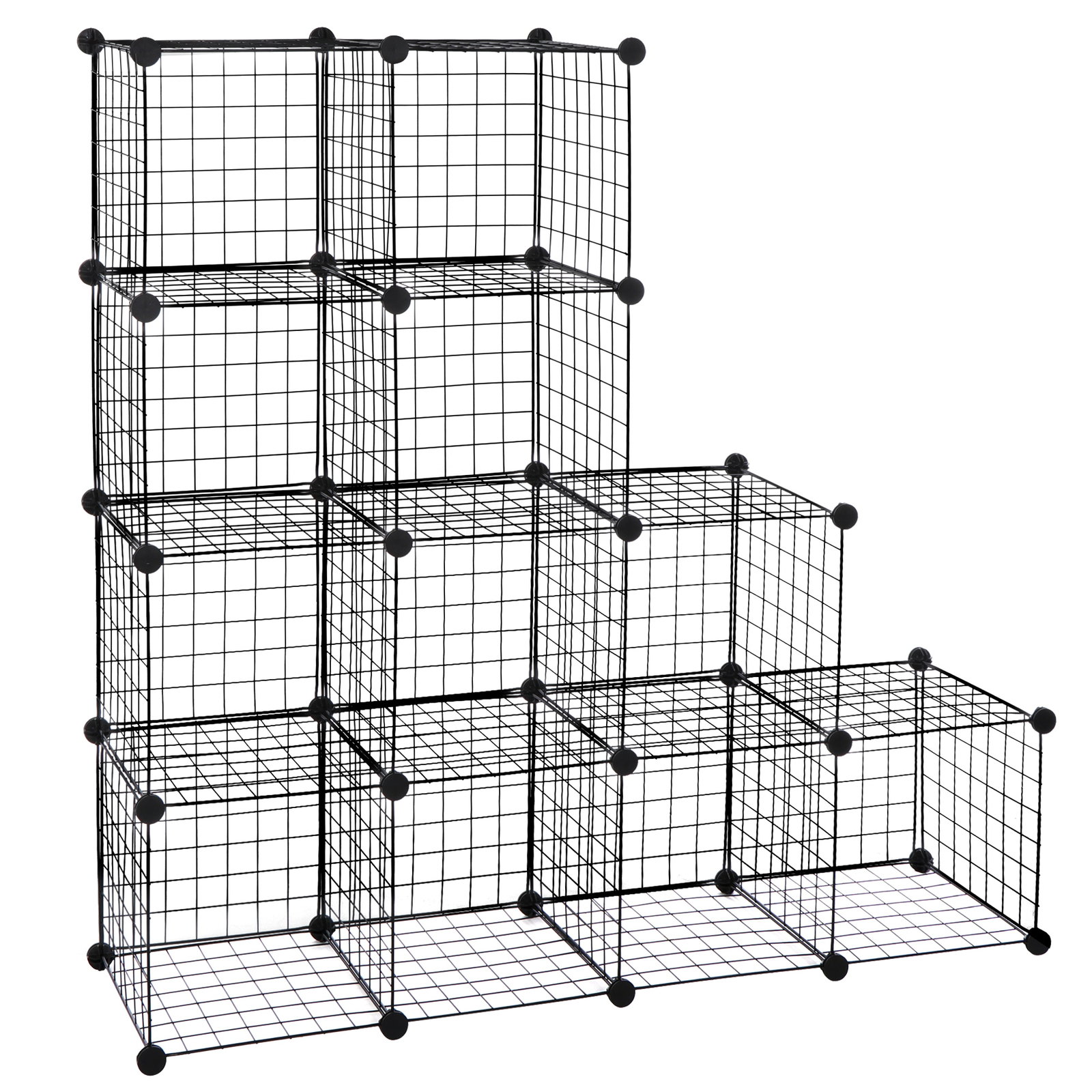 Wire Cube Storage 12-Cube Storage Organizer Metal DIY Modular Cabinet Bookshelf