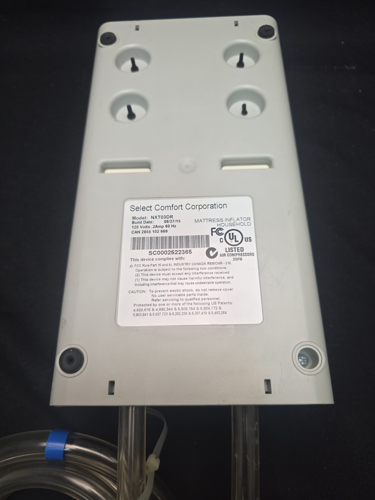 Select Comfort Sleep Number – Dual Hose Pump – NXT03DR – Tested And Working!