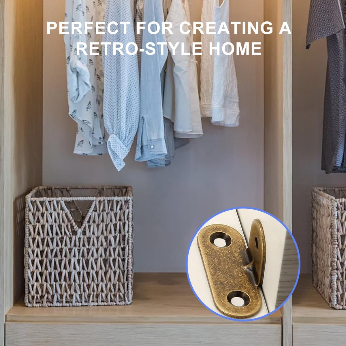 6 PCS Bronze Brass Corner Braces 90 Degree Right Angle Brackets T Shape