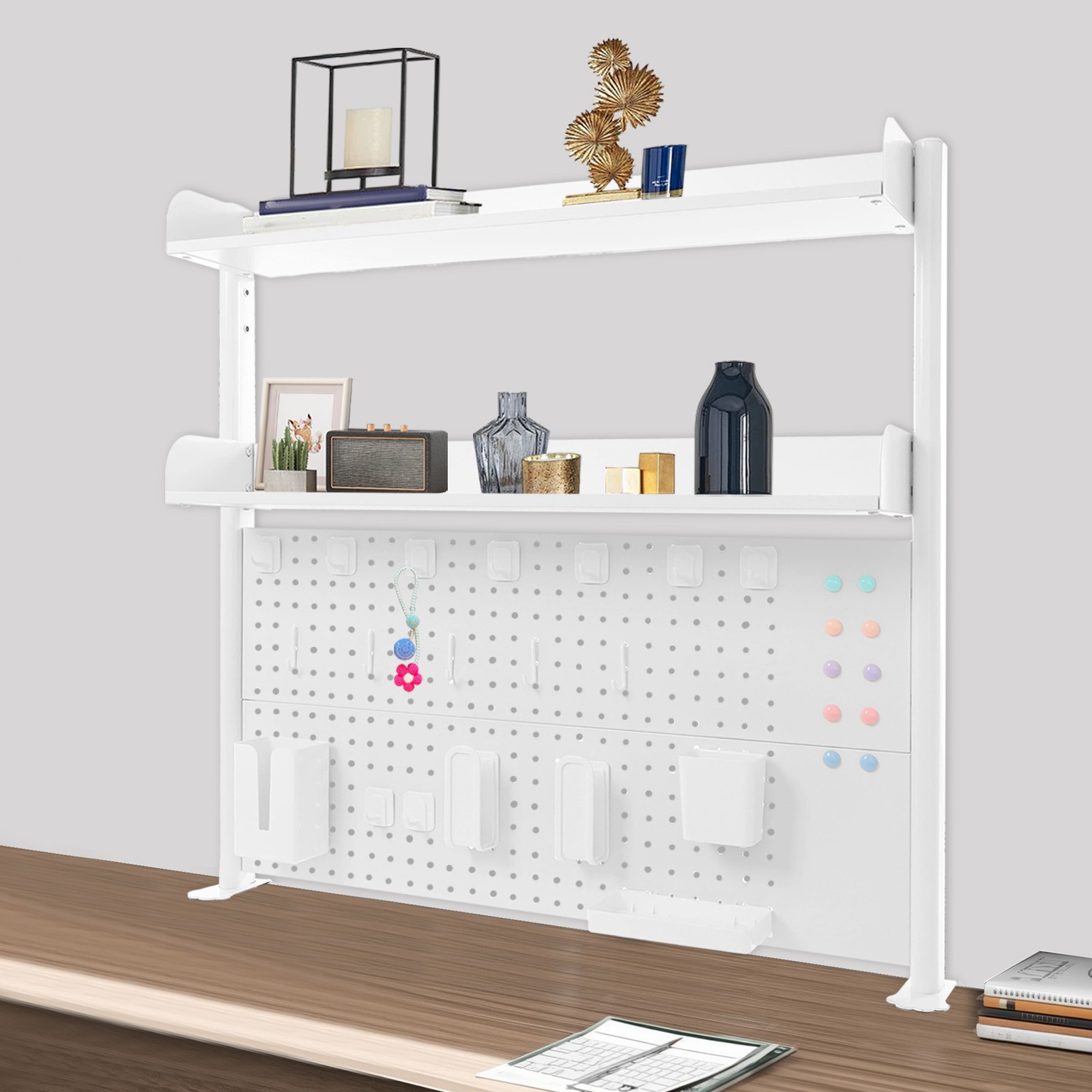 Desktop Bookshelf Multipurpose Clip-on Desk Organiser Countertop Clip-on BooksUS