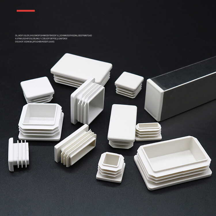 Square/Rectangular White Plastic insert Blanking End Caps Tube Pipe ForLeg Feet