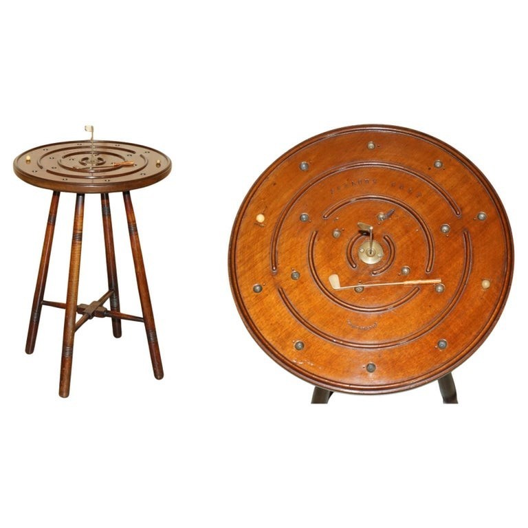 EDWARD WILLIAM GODWIN & WILLIAM WATT ANTIQUE VICTORIAN PARLOUR GOLF GAMES TABLE